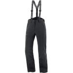Pantalones negros de poliester de esquí impermeables, transpirables, cortavientos Salomon Brilliant 