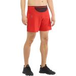 Shorts rojos de piel de running rebajados transpirables Salomon talla XL para hombre 