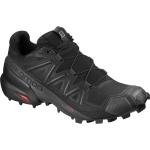 Zapatillas negras de piel de running rebajadas Salomon Speedcross 5 talla 38,5 para mujer 