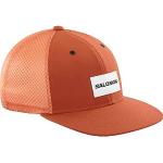 Gorras trucker naranja de poliamida transpirables con logo Salomon talla L para mujer 