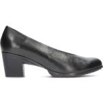 Zapatos negros de cuero de tacón con tacón de 5 a 7cm acolchados Wonders talla 39 para mujer 