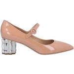 Zapatos rosas de cuero de tacón con hebilla lacado Ferragamo talla 40,5 para mujer 
