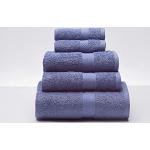 Juegos de toallas azul marino de algodón Sancarlos 30x50 en pack de 5 piezas 