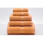 Juegos de toallas naranja de algodón Sancarlos 30x50 en pack de 5 piezas 