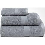 Juegos de toallas grises de algodón Sancarlos en pack de 5 piezas 