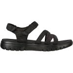 Sandalias negras de tiras con velcro informales acolchadas Skechers Go Walk talla 37 para mujer 
