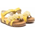 Sandalias amarillas de goma de tiras rebajadas floreadas IL GUFO talla 21 para mujer 