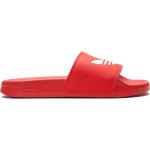 Sneakers rojos de goma sin cordones con logo adidas Adilette para mujer 