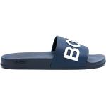 Sandalias planas azules de poliuretano rebajadas con logo HUGO BOSS BOSS talla 39 para hombre 