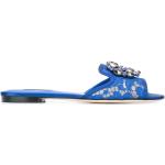 Sandalias azules de algodón de cuero de encaje Dolce & Gabbana talla 42 para mujer 