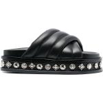 Sandalias negras de goma con plataforma rebajadas con tacón de 5 a 7cm con logo Toga Pulla con tachuelas talla 39 para mujer 