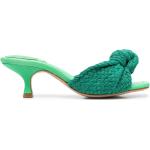 Sandalias verdes de poliuretano de cuero rebajadas SCHUTZ talla 35 para mujer 