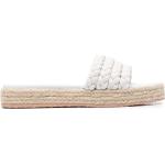 Sandalias blancas de goma de cuero rebajadas con logo GIANVITO ROSSI talla 42 para mujer 