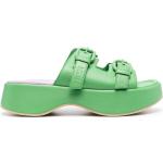 Sandalias verdes de goma con plataforma rebajadas con logo talla 39 para mujer 