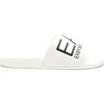 Sandalias planas blancas de poliuretano con logo Armani Emporio Armani para mujer 