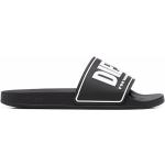 Sandalias planas negras de goma con logo Diesel talla 46 para hombre 