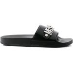 Sandalias negras de PVC de tiras con logo MOSCHINO talla 39 