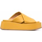 Sandalias amarillas de goma de tiras con logo MARSÈLL talla 37 para mujer 