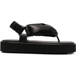 Sandalias negras de goma con plataforma con logo Miu Miu talla 39 para mujer 