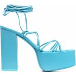 Sandalias azules de cuero con plataforma rebajadas Paris Texas talla 40 para mujer 