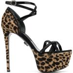 Sandalias de cuero con plataforma leopardo Philipp Plein talla 39 para mujer 