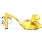 Sandalias amarillas de cuero de cuero con logo Gucci talla 38 para mujer 