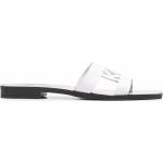 Sandalias blancas de goma de cuero con logo Karl Lagerfeld talla 40 para mujer 