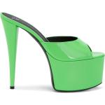 Sandalias verdes de cuero con plataforma con logo GIUSEPPE ZANOTTI talla 39 para mujer 