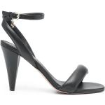 Sandalias negras de goma de tiras con tacón más de 9cm con logo HUGO BOSS BOSS talla 39 para mujer 