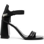 Sandalias negras de cuero de cuero rebajadas con tacón más de 9cm con logo PREMIATA talla 41 para mujer 