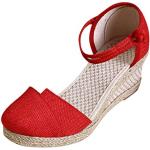 Sandalias rojas de tiras talla 38 para mujer 