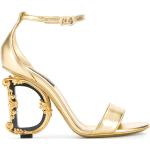 Sandalias doradas de cuero de cuero Dolce & Gabbana talla 41 para mujer 