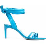 Sandalias azules de cuero de cuero rebajadas con logo SCHUTZ talla 38 para mujer 