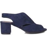 Sandalias azul marino de goma de cuero informales para mujer 