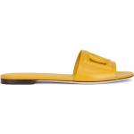 Sandalias amarillas de goma de cuero con logo Dolce & Gabbana talla 36 para mujer 
