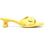 Sandalias amarillas de goma de cuero rebajadas con logo Camper talla 39 para mujer 