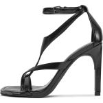 Sandalias negras de piel de cuero rebajadas DKNY talla 40 para mujer 