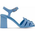Sandalias azules de goma al tobillo con tacón de 7 a 9cm con logo Miu Miu talla 36 para mujer 
