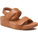 Sandalias marrones de cuero de cuero rebajadas FitFlop talla 40 para mujer 
