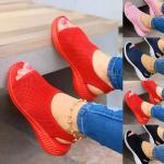 Sandalias deportivas azules de sintético informales de punto para mujer 