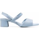Sandalias azules de goma de cuero con tacón cuadrado con logo Camper talla 36 para mujer 