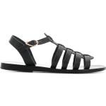 Sandalias negras de goma de tiras con logo Ancient Greek Sandals talla 39 para mujer 