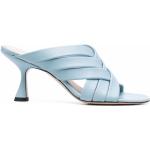 Sandalias azules de cuero de cuero rebajadas con logo WANDLER talla 39 para mujer 