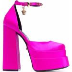 Zapatos rosas de piel con plataforma con logo VERSACE talla 39 para mujer 
