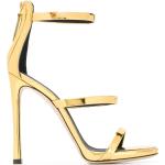 Sandalias doradas de cuero de tiras con logo GIUSEPPE ZANOTTI talla 39 para mujer 