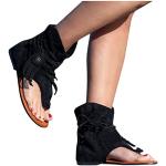 Sandalias deportivas negras de piel de primavera hippie talla 37 para mujer 