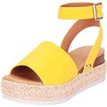 Sandalias amarillas de goma tipo botín de punta abierta talla 39 para mujer 