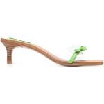 Sandalias verdes de piel de cuero rebajadas con tacón de 5 a 7cm con logo Senso talla 39 para mujer 