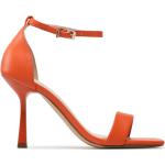 Sandalias naranja de cuero de cuero rebajadas ONLY Shoes talla 39 para mujer 