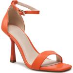 Sandalias naranja de cuero de cuero rebajadas ONLY Shoes talla 40 para mujer 